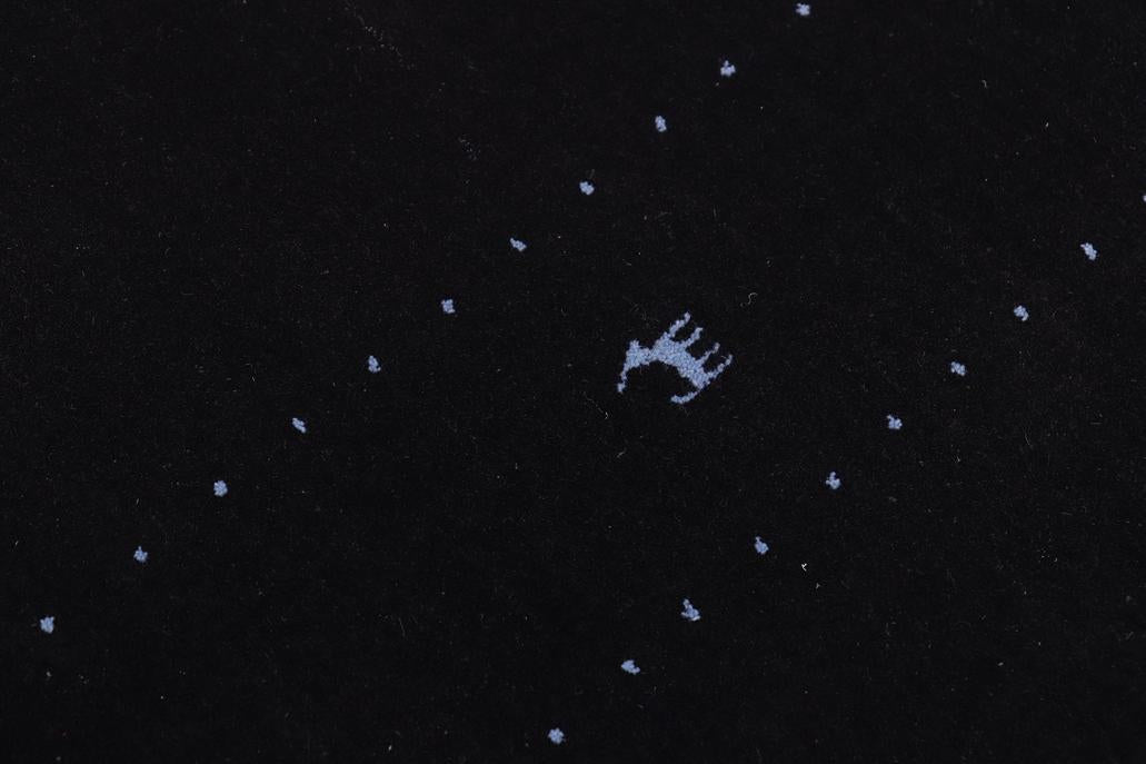 handmade Modern Gabbeh Black Black Hand-made RECTANGLE 100% WOOL area rug 8x10