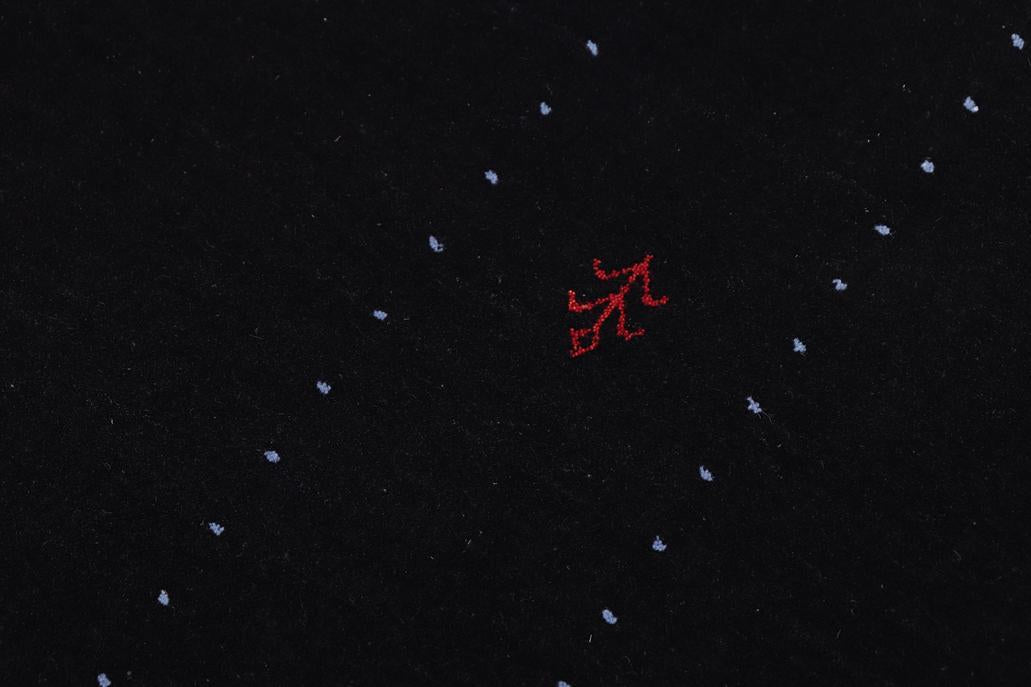 handmade Modern Gabbeh Black Black Hand-made RECTANGLE 100% WOOL area rug 8x10