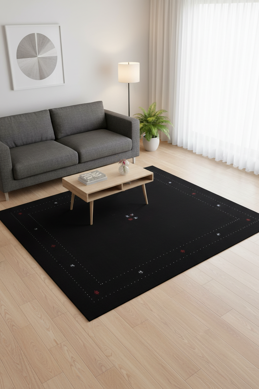 handmade Modern Gabbeh Gray Gray Hand-made RECTANGLE 100% WOOL area rug 5x8