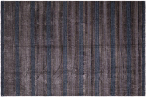 Chic Grass Kylo Black/Ivory Wool Rug - 8'4''X9'8''