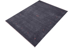 handmade Modern Gabbeh Grayish Blu Bluish Gray Hand-made RECTANGLE 100% WOOL area rug 8x10