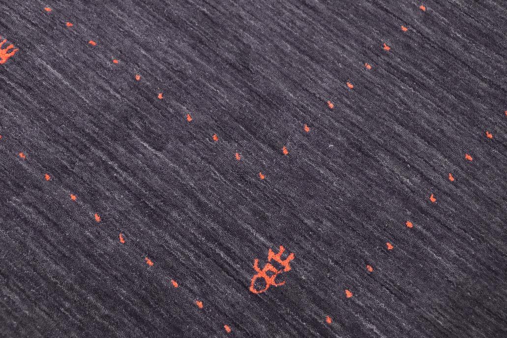 handmade Modern Gabbeh Grayish Blu Bluish Gray Hand-made RECTANGLE 100% WOOL area rug 8x10