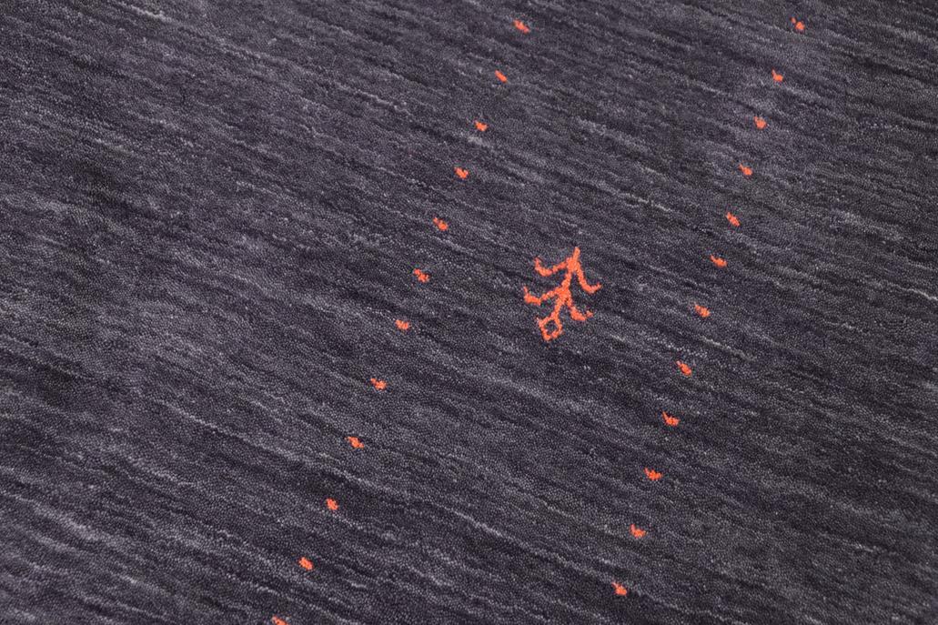 handmade Modern Gabbeh Grayish Blu Bluish Gray Hand-made RECTANGLE 100% WOOL area rug 8x10