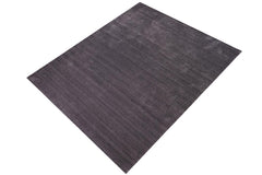 handmade Modern Grass Black Gray Hand-made RECTANGLE 100% WOOL area rug 9x12
