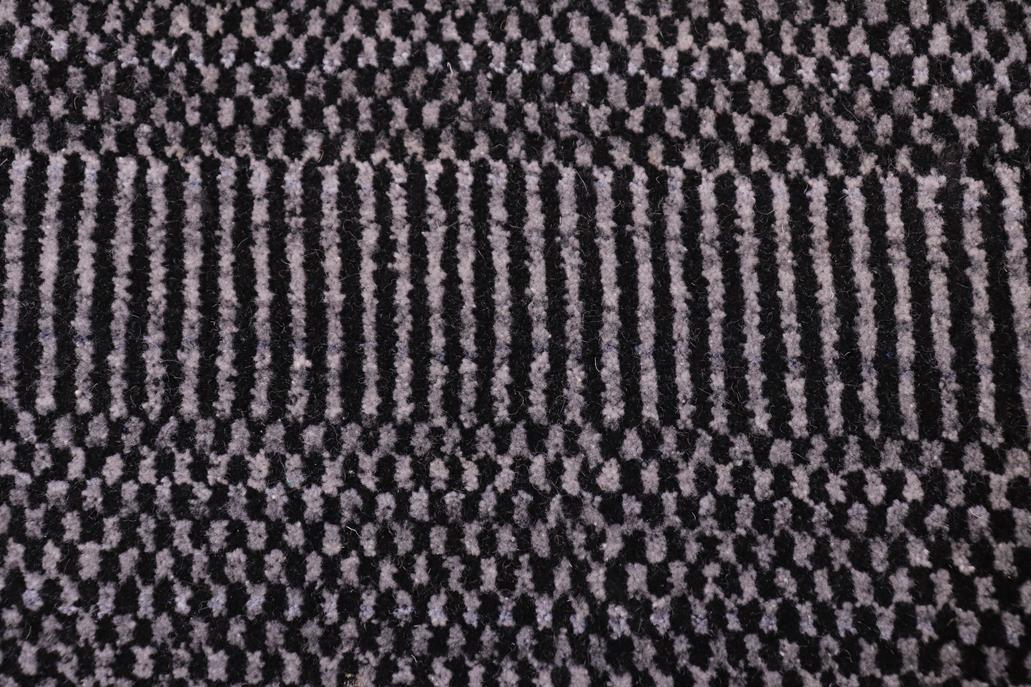 handmade Modern Grass Black Gray Hand-made RECTANGLE 100% WOOL area rug 9x12
