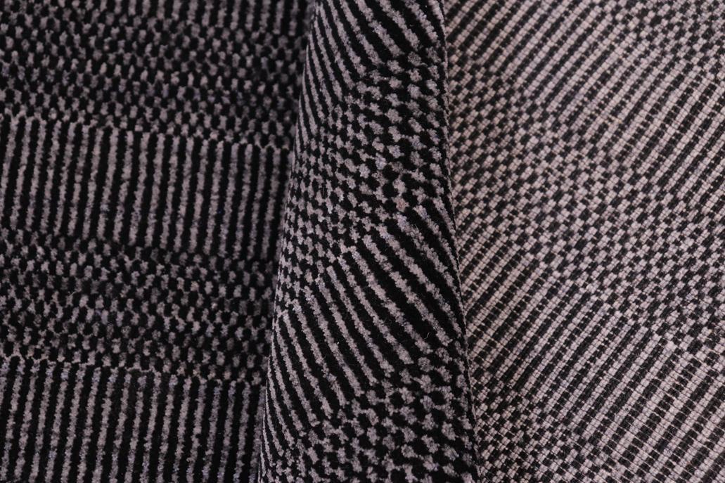 handmade Modern Grass Black Gray Hand-made RECTANGLE 100% WOOL area rug 9x12