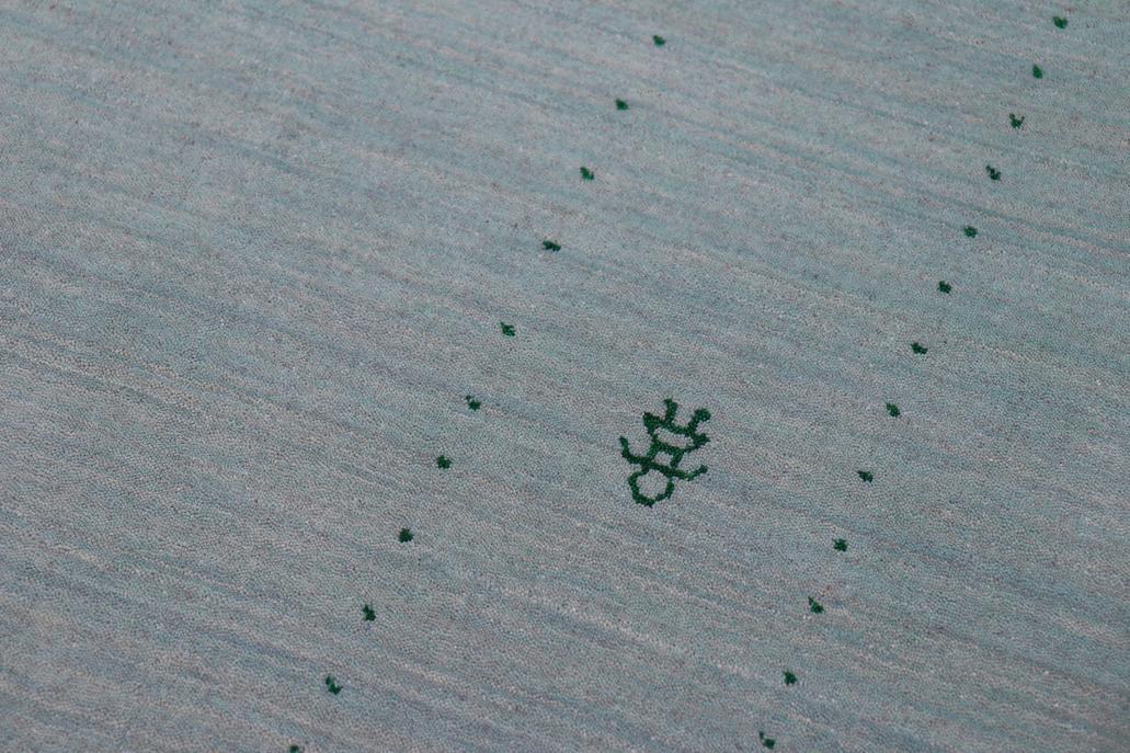 handmade Modern Gabbeh Light Blue Light Blue Hand-made RECTANGLE 100% WOOL area rug 9x12