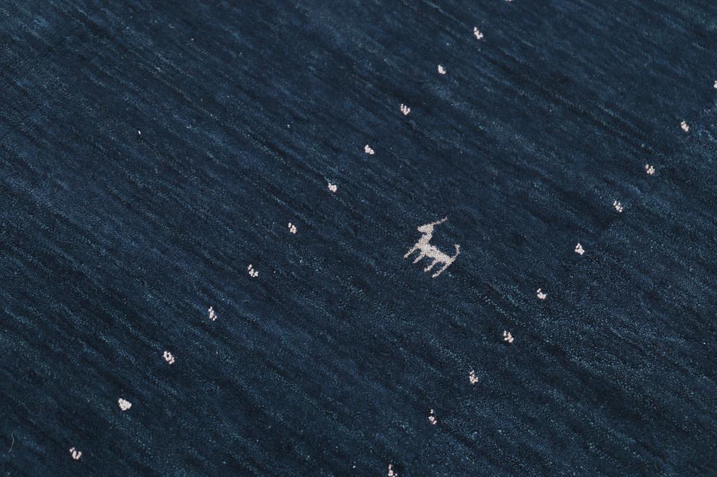 handmade Modern Gabbeh Blue Light Blue Hand-made RECTANGLE 100% WOOL area rug 8x10