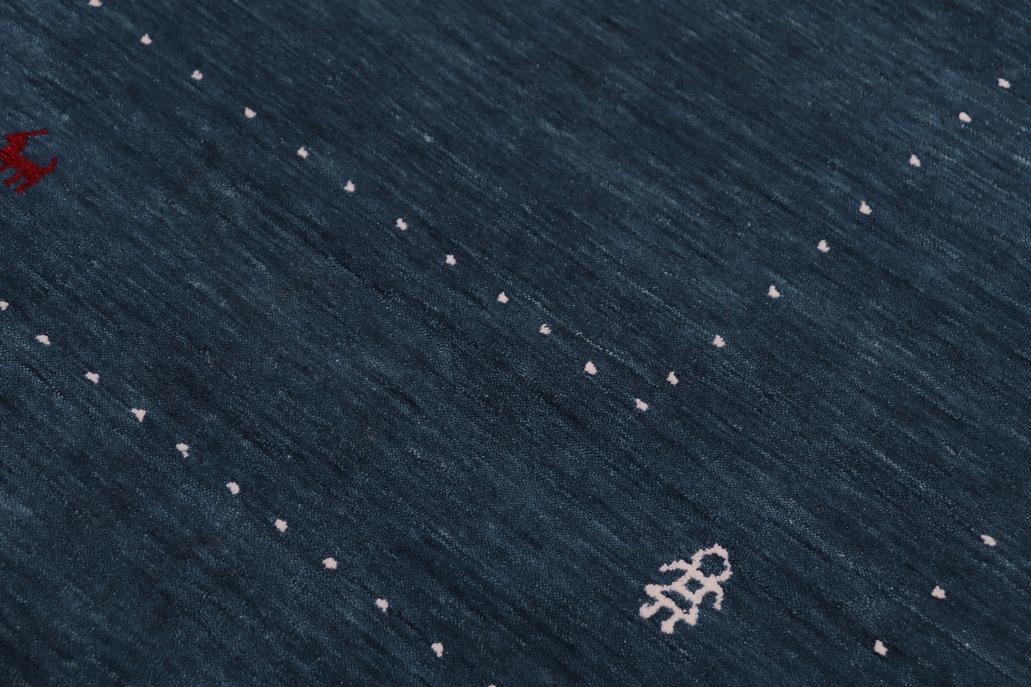 handmade Modern Gabbeh Blue White Hand-made RECTANGLE 100% WOOL area rug 9x12