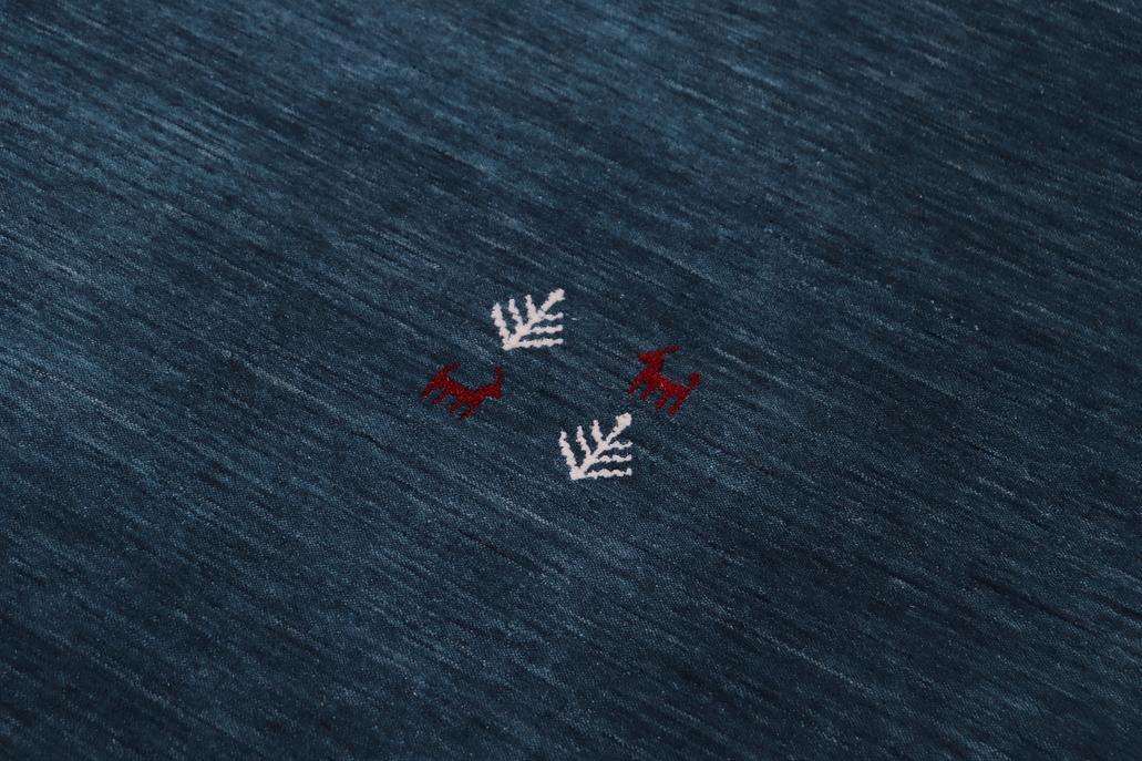 handmade Modern Gabbeh Blue White Hand-made RECTANGLE 100% WOOL area rug 9x12