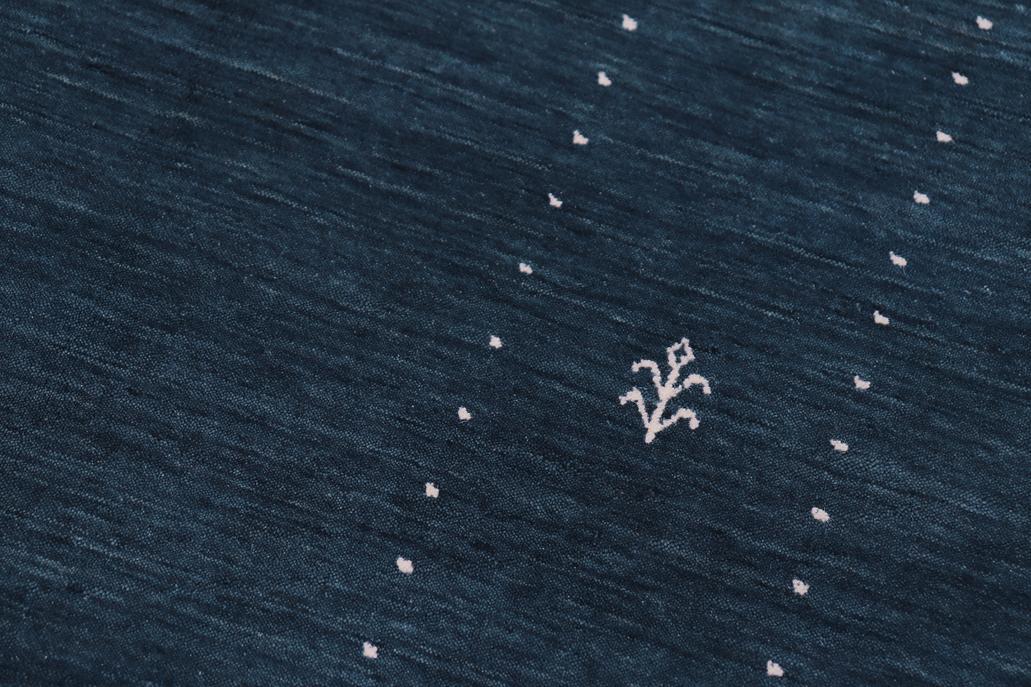 handmade Modern Gabbeh Blue White Hand-made RECTANGLE 100% WOOL area rug 9x12