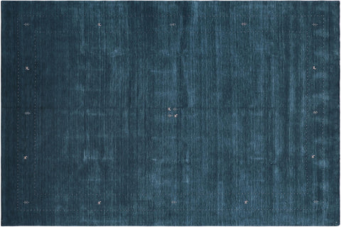Chic Gabbeh Milan Blue/Ivory Wool Rug - 9'9'' x 13'9''