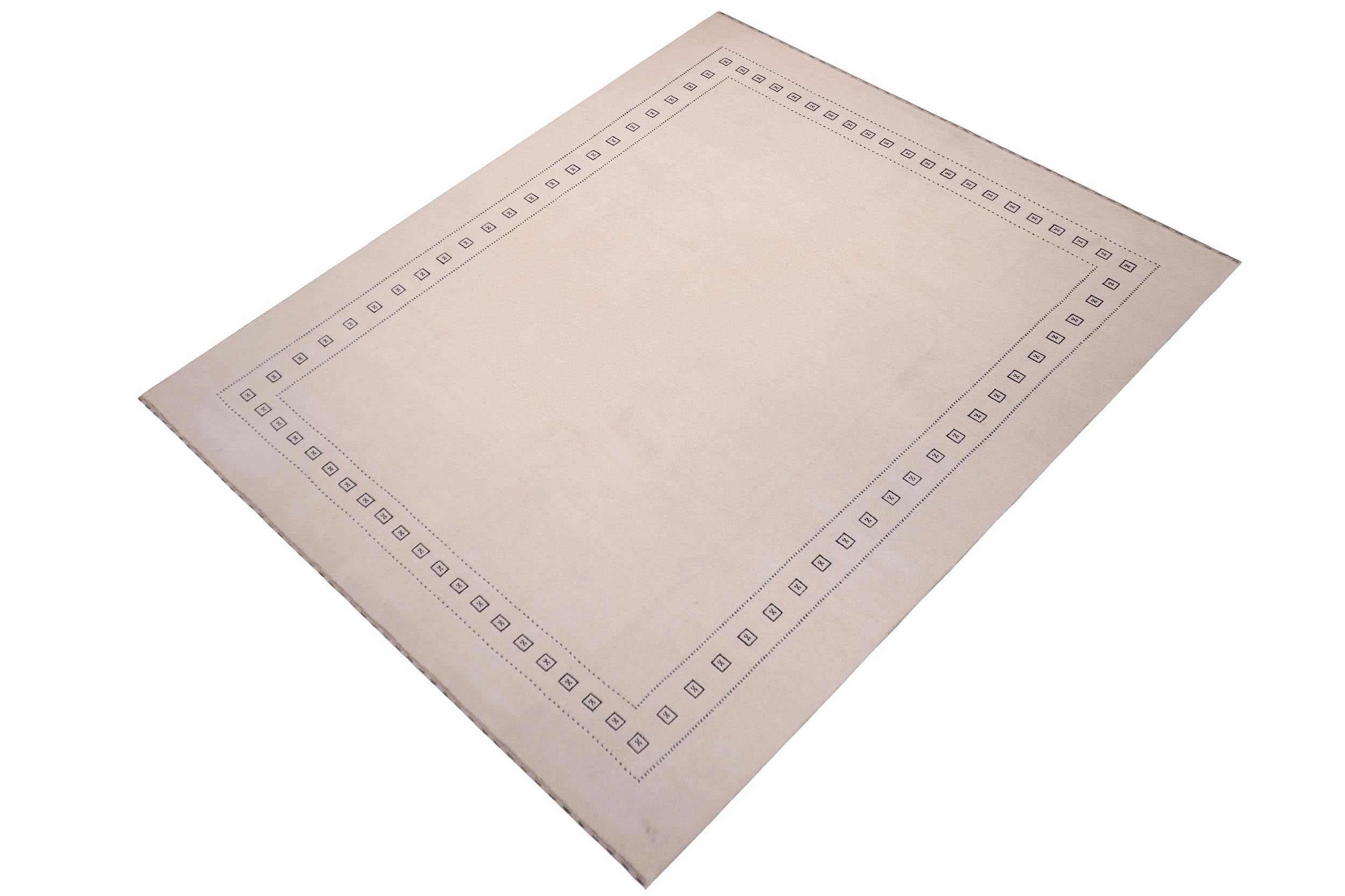 handmade Modern Gabbeh Blue White Hand-made RECTANGLE 100% WOOL area rug 9' x 12'