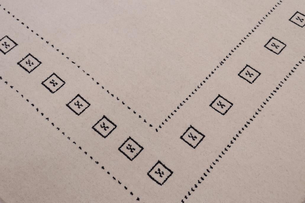 handmade Modern Gabbeh Beige Charcoal Hand-made RECTANGLE 100% WOOL area rug 9x12