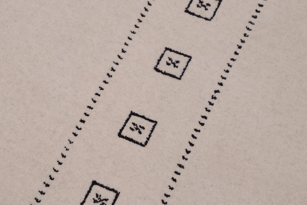 handmade Modern Gabbeh Beige Charcoal Hand-made RECTANGLE 100% WOOL area rug 9x12