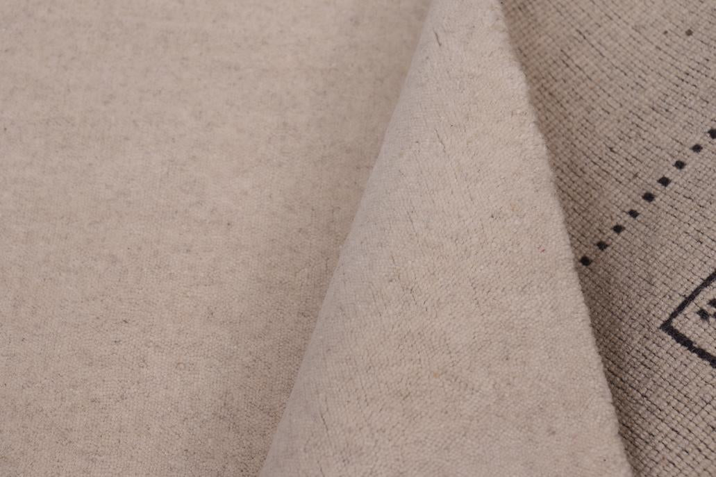 handmade Modern Gabbeh Beige Charcoal Hand-made RECTANGLE 100% WOOL area rug 9x12