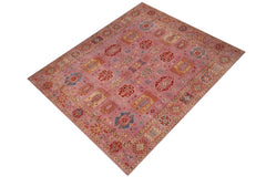 handmade Geometric Kazak Purple Purple Hand-made RECTANGLE 100% WOOL area rug 8' x 10'