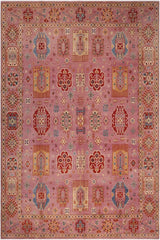 handmade Geometric Kazak Purple Purple Hand-made RECTANGLE 100% WOOL area rug 8' x 10'