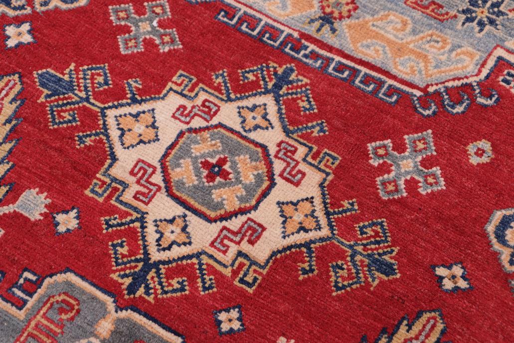 handmade Geometric Kazak Red Ivory Hand-made RECTANGLE 100% WOOL area rug 9' x 12'