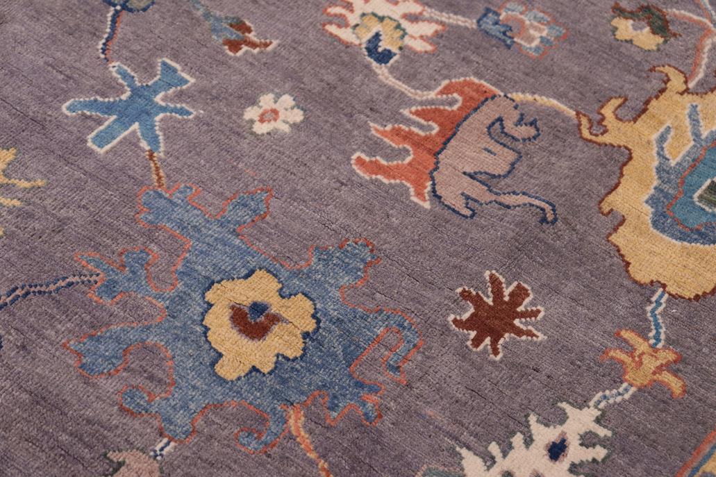 handmade Geometric Kazak Gray Ivory Hand-made RECTANGLE 100% WOOL area rug 8' x 9'