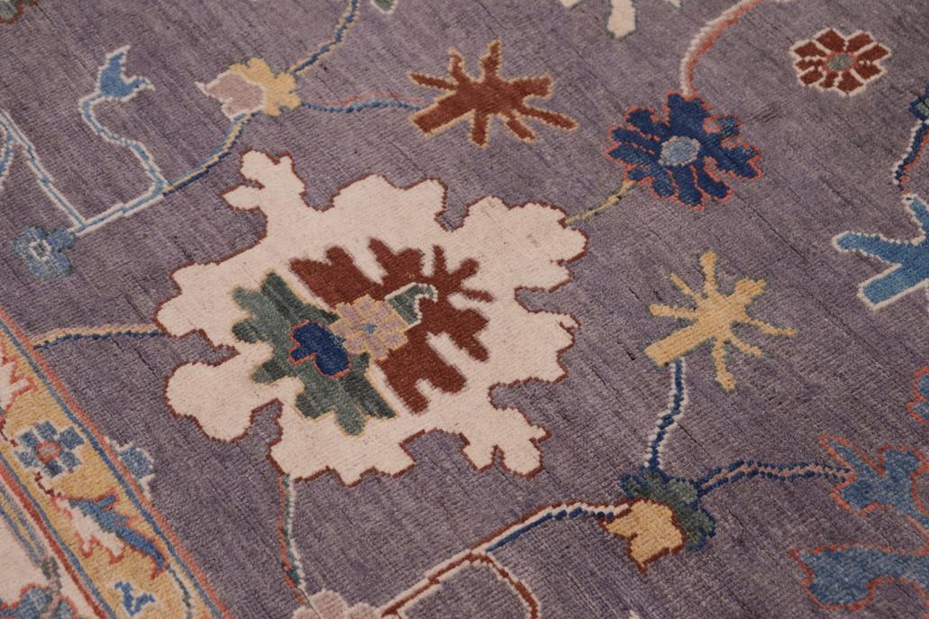 handmade Geometric Kazak Gray Ivory Hand-made RECTANGLE 100% WOOL area rug 8' x 9'