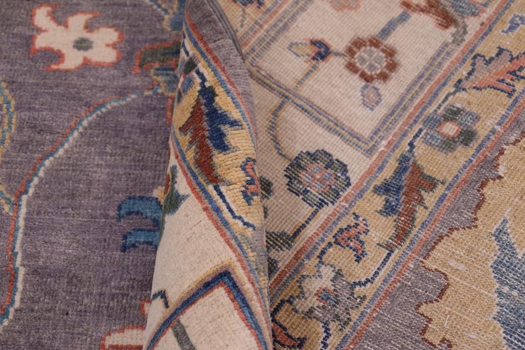 handmade Geometric Kazak Gray Ivory Hand-made RECTANGLE 100% WOOL area rug 8' x 9'