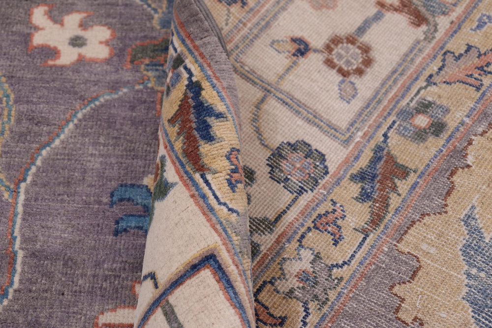 handmade Geometric Kazak Gray Ivory Hand-made RECTANGLE 100% WOOL area rug 8'X9'