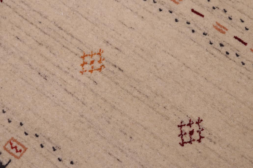 handmade Modern Gabbeh Ivory Ivory Hand-made RECTANGLE 100% WOOL area rug 8x10