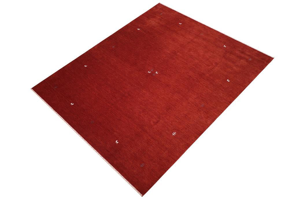 handmade Modern Gabbeh Rust Rust Hand-made RECTANGLE 100% WOOL area rug 9x12