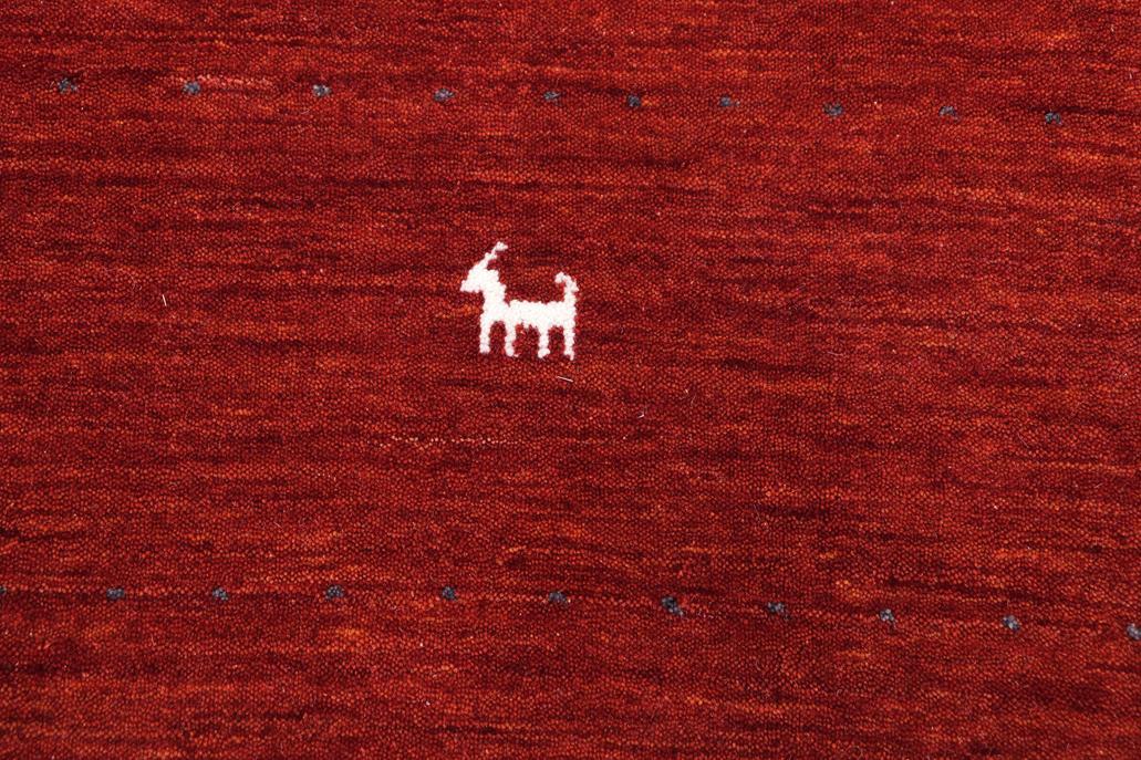 handmade Modern Gabbeh Rust Rust Hand-made RECTANGLE 100% WOOL area rug 9x12