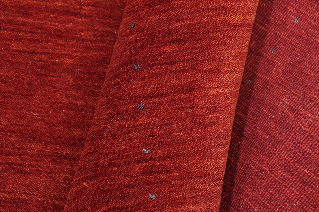 handmade Modern Gabbeh Rust Rust Hand-made RECTANGLE 100% WOOL area rug 9x12