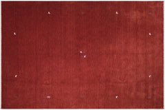 handmade Modern Gabbeh Rust Rust Hand-made RECTANGLE 100% WOOL area rug 9x12