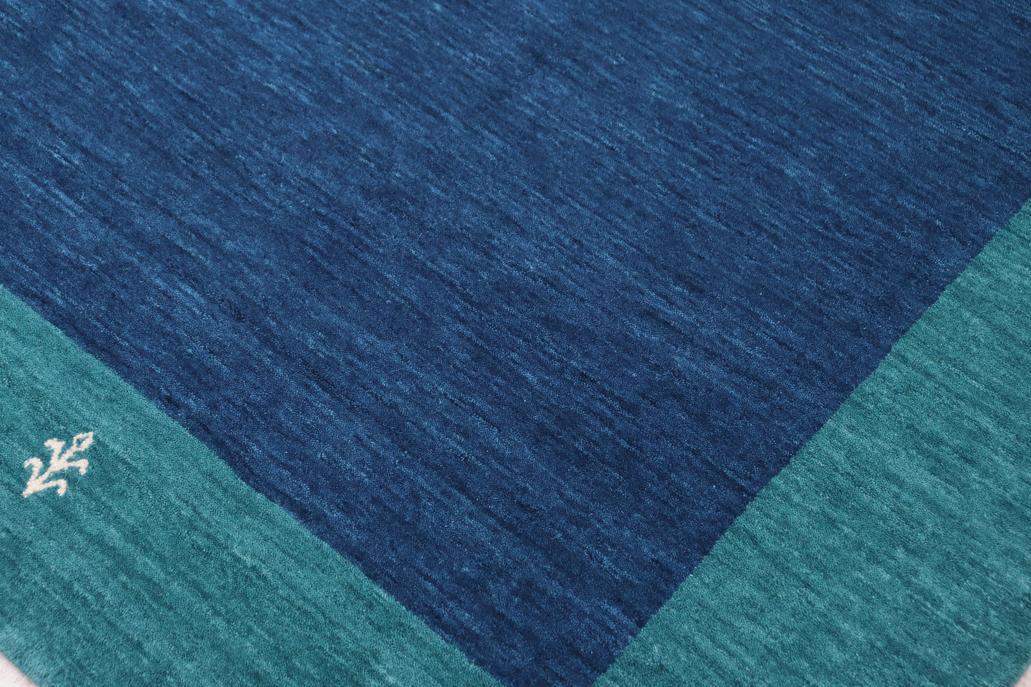 handmade Modern Gabbeh Blue Green Hand-made RECTANGLE 100% WOOL area rug 8x10