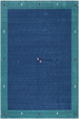 Contemporary Gabbeh Fox Blue/Green Wool Rug - 8'2''X9'8''