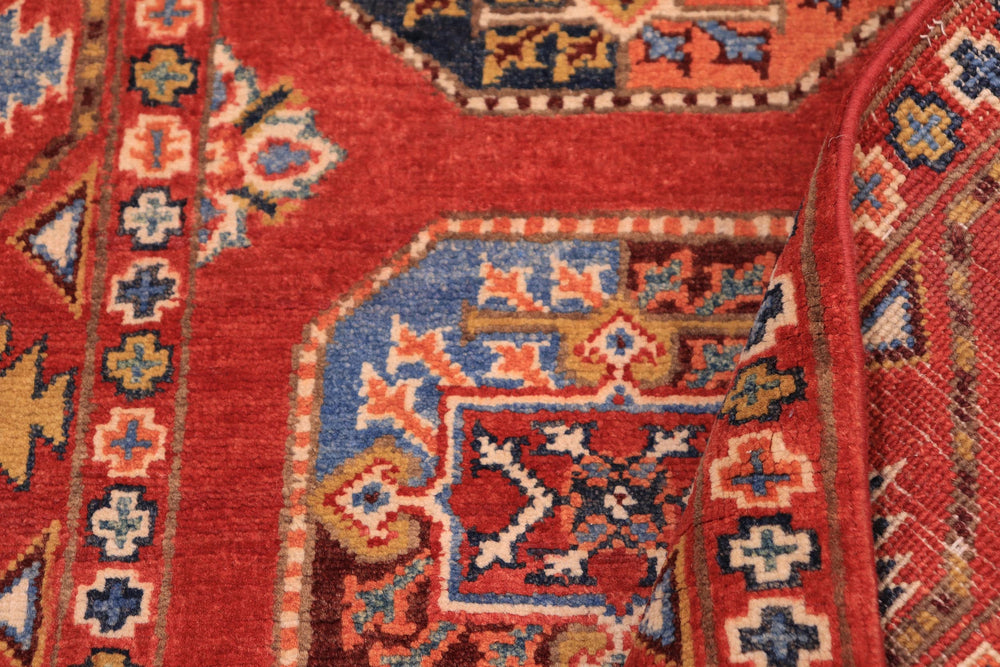 handmade Geometric Ersari Rust Rust Hand-made RUNNER 100% WOOL area rug 3' x 6'