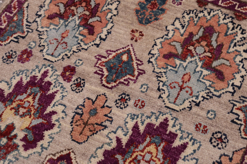 handmade Transitional Caucasian Gray Purple Hand-made RECTANGLE 100% WOOL area rug 2' x 3'