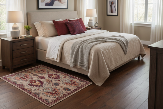 Eclectic Ziegler Brixton Gray/Purple Wool Rug - 2'0'' x 3'0''