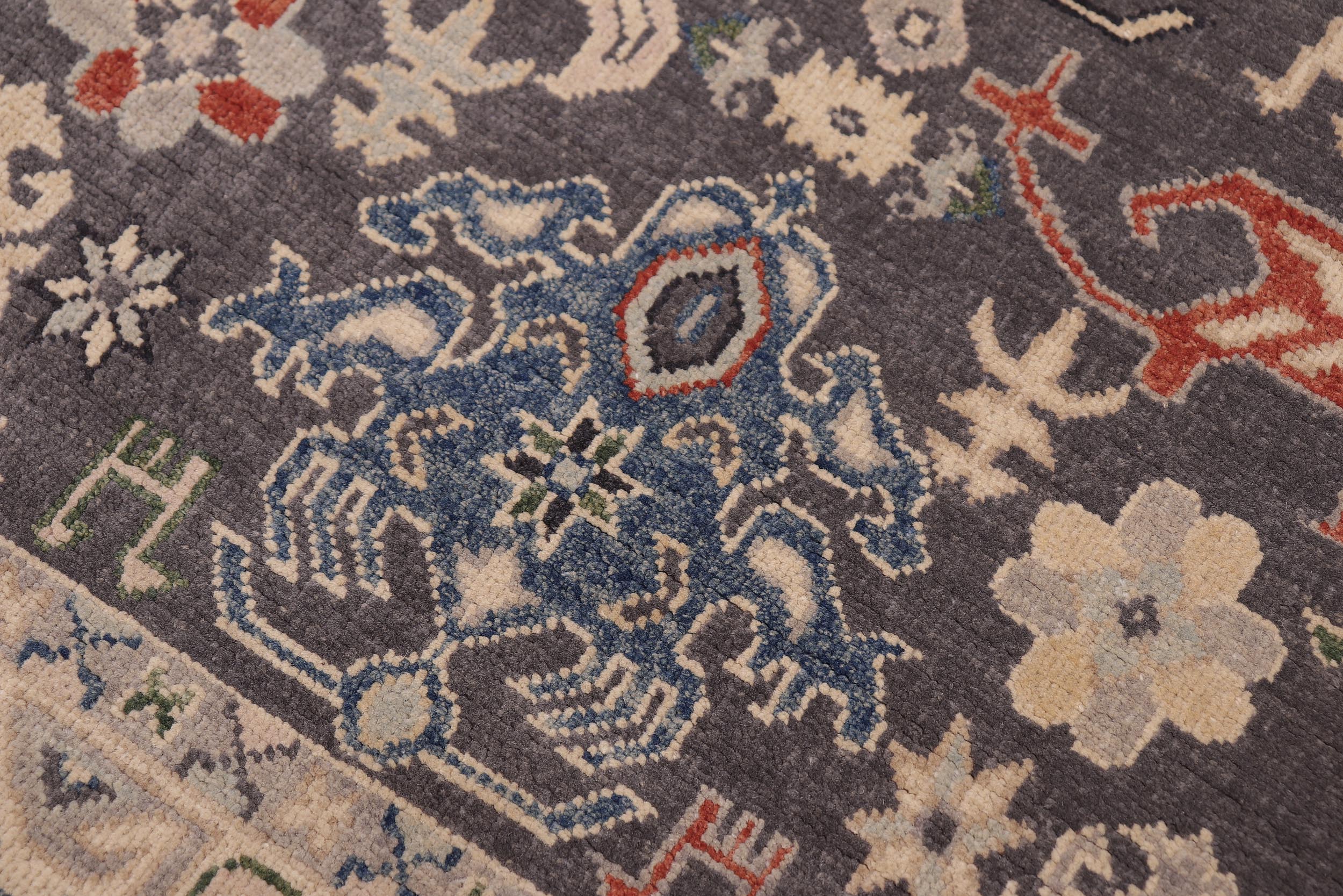 handmade Transitional Kafkaz Gray Lt. Gold Hand-made RECTANGLE 100% WOOL area rug 4' x 6'