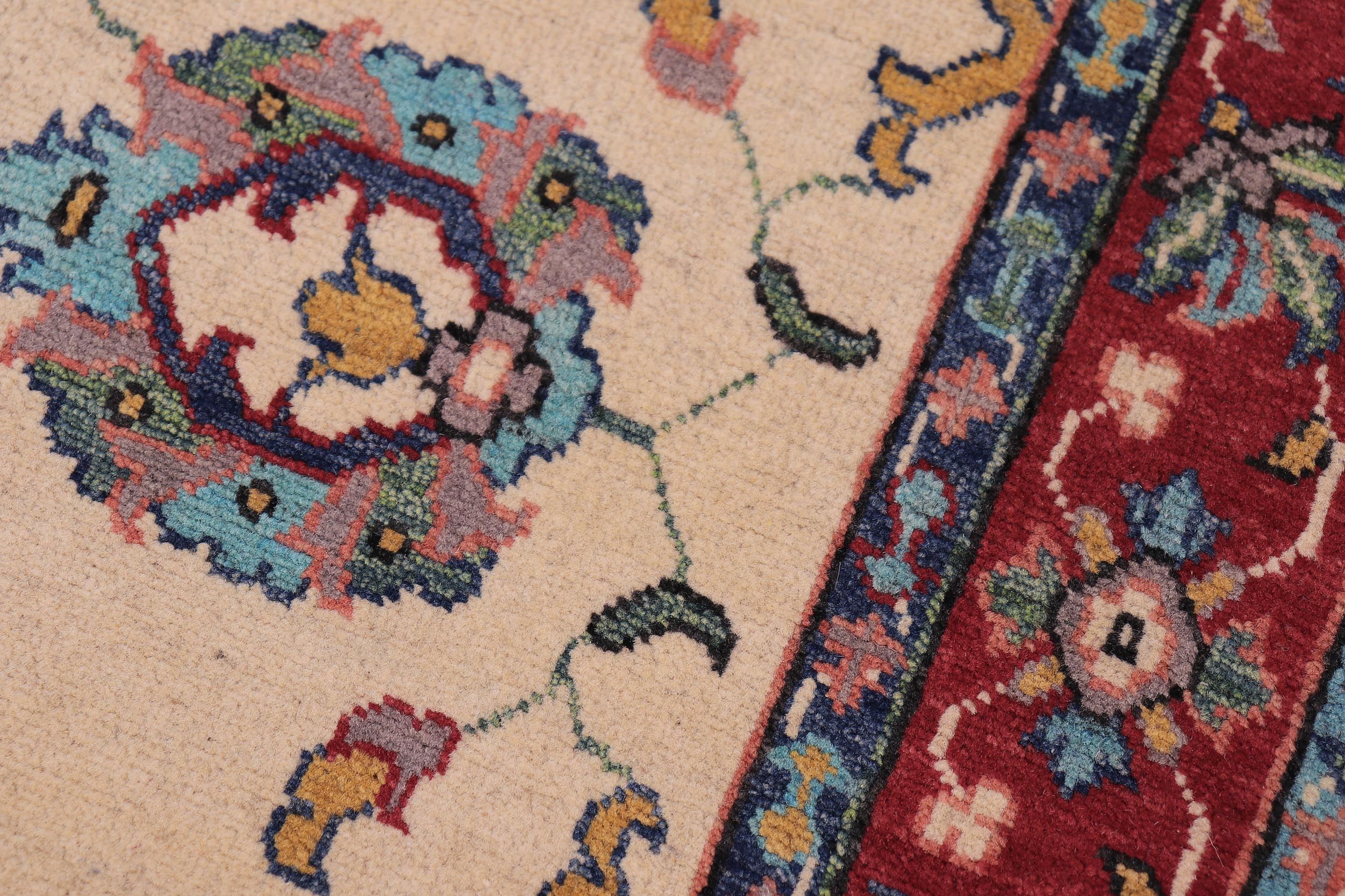 handmade Traditional Kafkaz Lt. Gold Red Hand-made RECTANGLE 100% WOOL area rug 4x6