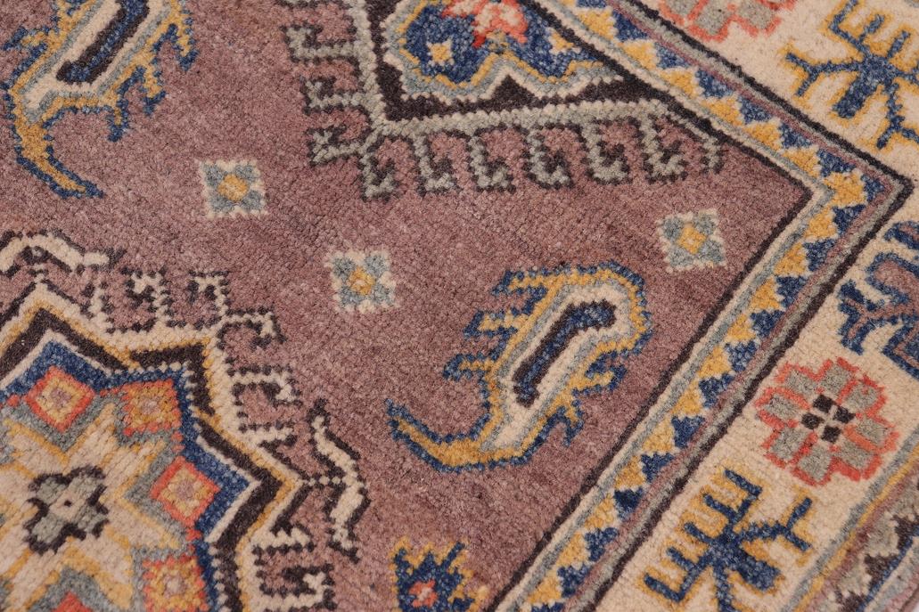 handmade Geometric Kazak Lt. Brown Beige Hand-made RECTANGLE 100% WOOL area rug 2' x 3'