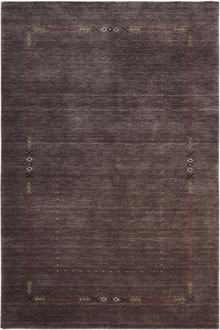 Modern Gabbeh Briar Gray Wool Rug - 5'3''X8'0''