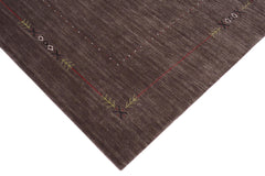 handmade Modern Gabbeh Black Black Hand-made RECTANGLE 100% WOOL area rug 8' x 10'