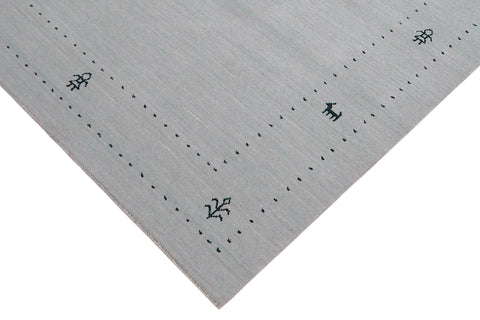 handmade Modern Gabbeh Ivory Ivory Hand-made RECTANGLE 100% WOOL area rug 9' x 12'