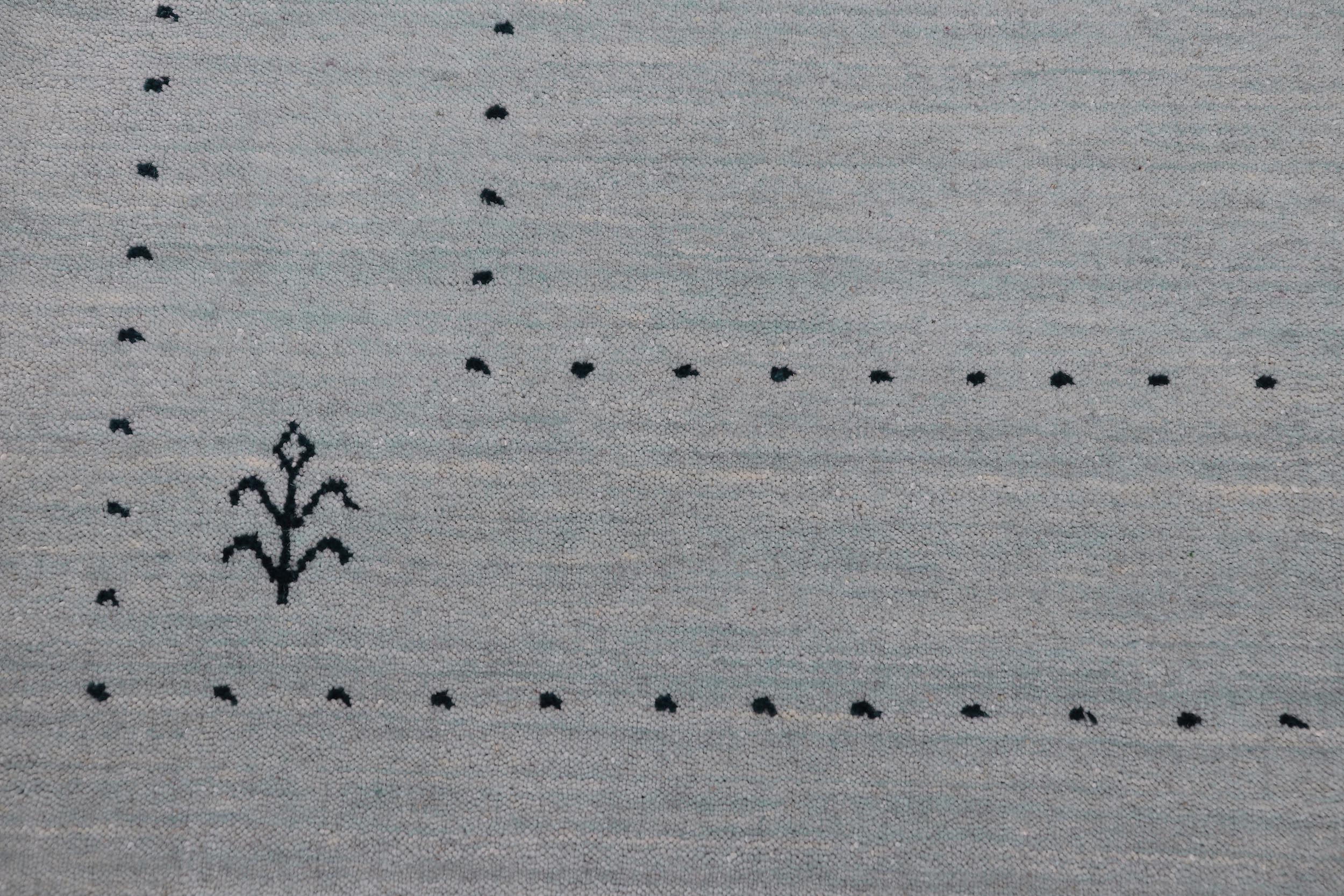 handmade Modern Gabbeh Ivory Ivory Hand-made RECTANGLE 100% WOOL area rug 9' x 12'