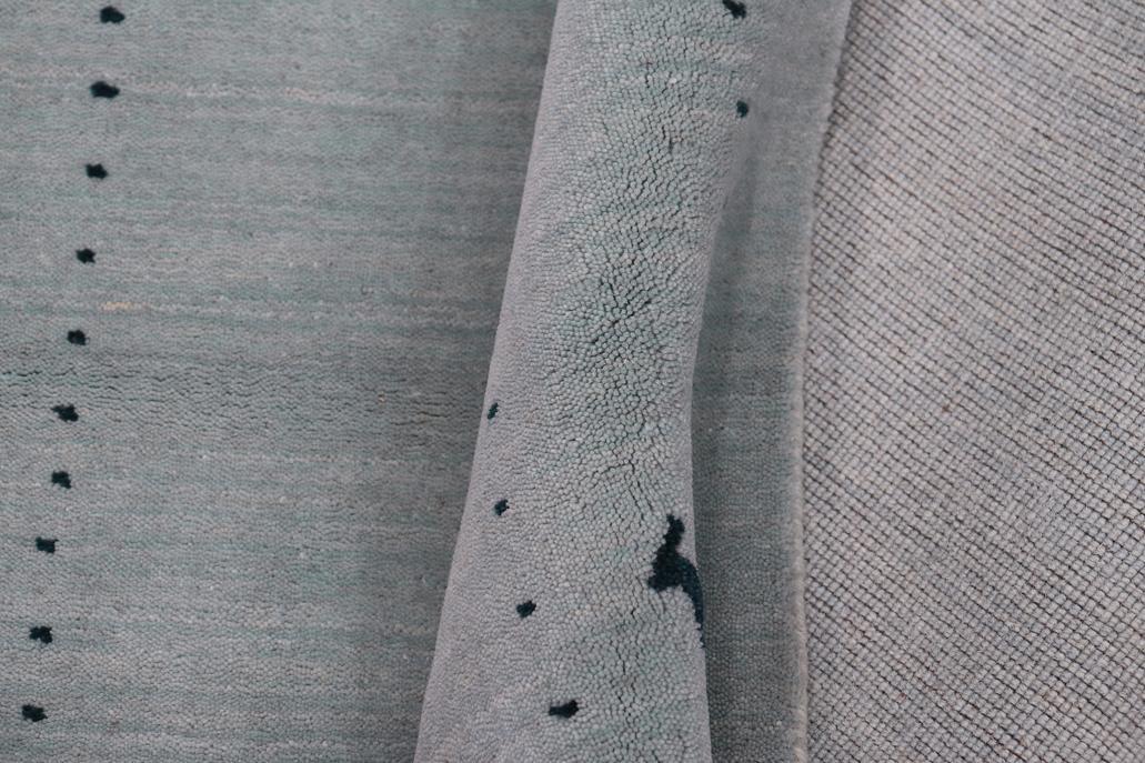 handmade Modern Gabbeh Light Blue Light Blue Hand-made RECTANGLE 100% WOOL area rug 4x6