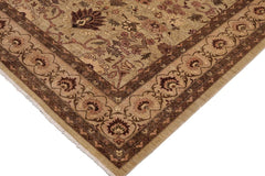 handmade Traditional Kafkaz Taupe Tan Hand Knotted RECTANGLE 100% WOOL area rug 9 x 12