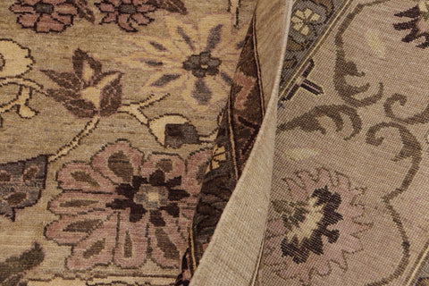handmade Traditional Kafkaz Taupe Tan Hand Knotted RECTANGLE 100% WOOL area rug 9x12