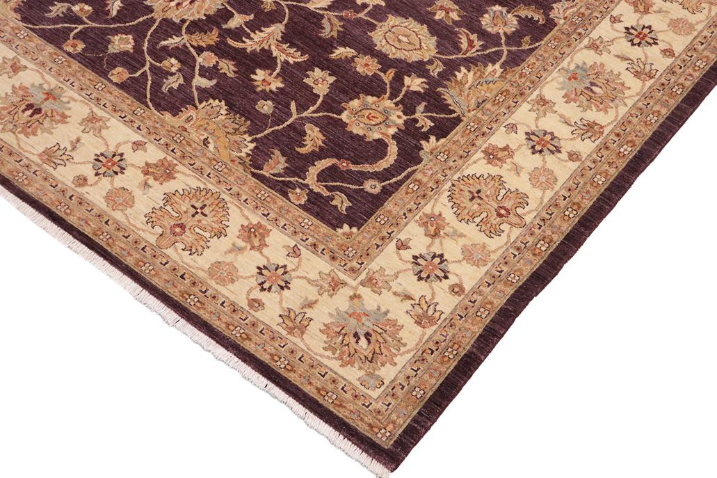 handmade Traditional Kafkaz Purple Beige Hand Knotted RECTANGLE 100% WOOL area rug 9 x 12