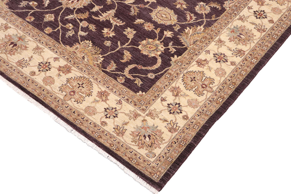 handmade Traditional Kafkaz Purple Beige Hand Knotted RECTANGLE 100% WOOL area rug 9x12