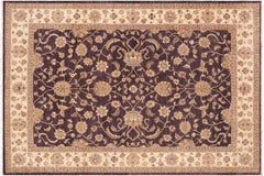 handmade Traditional Kafkaz Purple Beige Hand Knotted RECTANGLE 100% WOOL area rug 9x12